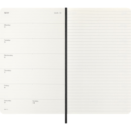 Kalender 12M Weekly Notebook 2026 Softcover Large Black i gruppen  Papir & Blokk / Kalendere / 12 md kalendere hos Pen Store (136111)