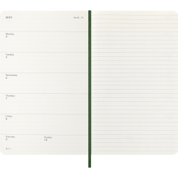 Kalender 12M Weekly Notebook 2026 Softcover Large Myrtle Green i gruppen  Papir & Blokk / Kalendere / 12 md kalendere hos Pen Store (136113)
