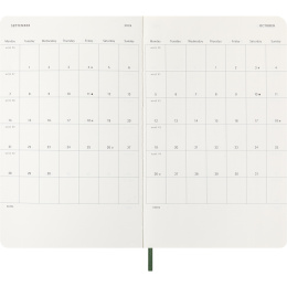 Kalender 12M Weekly Notebook 2026 Softcover Large Myrtle Green i gruppen  Papir & Blokk / Kalendere / 12 md kalendere hos Pen Store (136113)