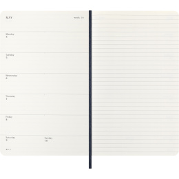 Kalender 12M Weekly Notebook 2026 Softcover Large Sapphire Blue i gruppen  Papir & Blokk / Kalendere / 12 md kalendere hos Pen Store (136114)