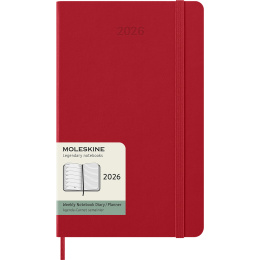 Kalender 12M Weekly Notebook 2026 Hardcover Large Red i gruppen  Papir & Blokk / Kalendere / 12 md kalendere hos Pen Store (136115)