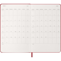Kalender 12M Weekly Notebook 2026 Hardcover Large Red i gruppen  Papir & Blokk / Kalendere / 12 md kalendere hos Pen Store (136115)
