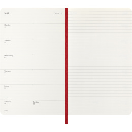 Kalender 12M Weekly Notebook 2026 Softcover Large Red i gruppen  Papir & Blokk / Kalendere / 12 md kalendere hos Pen Store (136116)