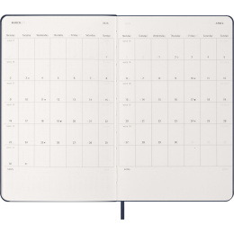 Kalender 12M Weekly Notebook 2026 Hardcover Large Sapphire Blue i gruppen  Papir & Blokk / Kalendere / 12 md kalendere hos Pen Store (136117)