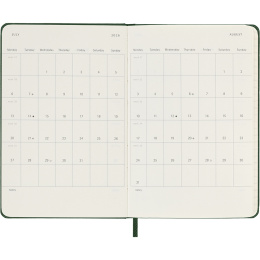 Kalender 12M Weekly Notebook 2026 Hardcover Pocket Myrtle Green i gruppen  Papir & Blokk / Kalendere / 12 md kalendere hos Pen Store (136120)