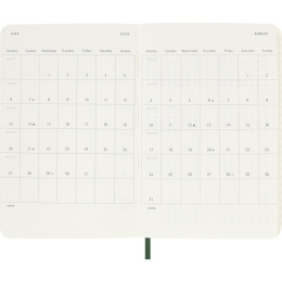 Kalender 12M Weekly Notebook 2026 Softcover Pocket Myrtle Green i gruppen  Papir & Blokk / Kalendere / 12 md kalendere hos Pen Store (136121)