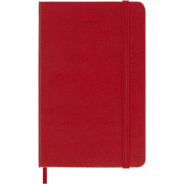 Kalender 12M Weekly Notebook 2026 Hardcover Pocket Red i gruppen  Papir & Blokk / Kalendere / 12 md kalendere hos Pen Store (136123)