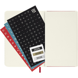 Kalender 12M Weekly Notebook 2026 Softcover Pocket Red i gruppen  Papir & Blokk / Kalendere / 12 md kalendere hos Pen Store (136124)