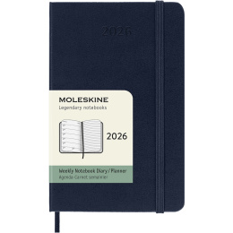 Kalender 12M Weekly Notebook 2026 Hardcover Pocket Sapphire Blue i gruppen  Papir & Blokk / Kalendere / 12 md kalendere hos Pen Store (136125)