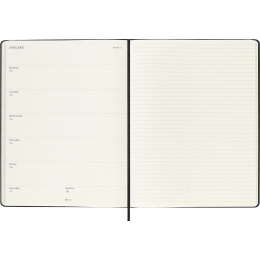 Kalender 12M Weekly Notebook 2026 Hardcover XL Black i gruppen  Papir & Blokk / Kalendere / 12 md kalendere hos Pen Store (136126)