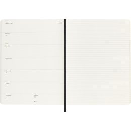 Kalender 12M Weekly Notebook 2026 Softcover XL Black i gruppen  Papir & Blokk / Kalendere / 12 md kalendere hos Pen Store (136127)