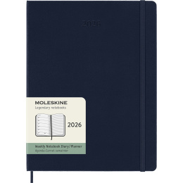 Kalender 12M Weekly Notebook 2026 Hardcover XL Sapphire Blue i gruppen  Papir & Blokk / Kalendere / 12 md kalendere hos Pen Store (136128)
