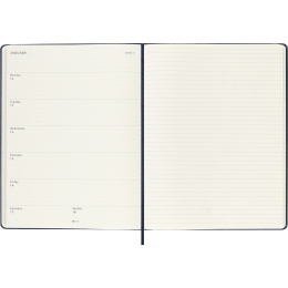 Kalender 12M Weekly Notebook 2026 Hardcover XL Sapphire Blue i gruppen  Papir & Blokk / Kalendere / 12 md kalendere hos Pen Store (136128)