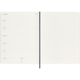 Kalender 12M Weekly Notebook 2026 Softcover XL Sapphire Blue i gruppen  Papir & Blokk / Kalendere / 12 md kalendere hos Pen Store (136129)