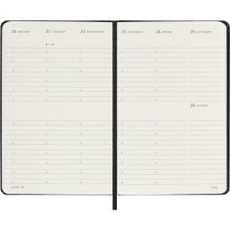 Kalender 12M Weekly Vertical 2026 Hardcover Pocket Black i gruppen  Papir & Blokk / Kalendere / 12 md kalendere hos Pen Store (136131)