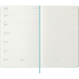 Kalender 12M Weekly Notebook 2026 Hardcover Large Aquamarine i gruppen  Papir & Blokk / Kalendere / 12 md kalendere hos Pen Store (136132)