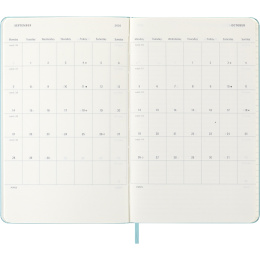 Kalender 12M Weekly Notebook 2026 Hardcover Large Aquamarine i gruppen  Papir & Blokk / Kalendere / 12 md kalendere hos Pen Store (136132)