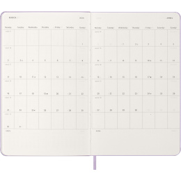 Kalender 12M Daily 2026 Hardcover Large Pastel Lilac i gruppen  Papir & Blokk / Kalendere / 12 md kalendere hos Pen Store (136133)