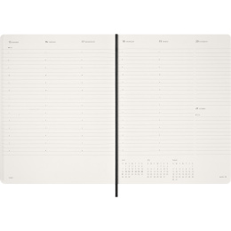 Kalender 12M Weekly Vertical 2026 Essential Softcover XXL Black i gruppen  Papir & Blokk / Kalendere / 12 md kalendere hos Pen Store (136134)