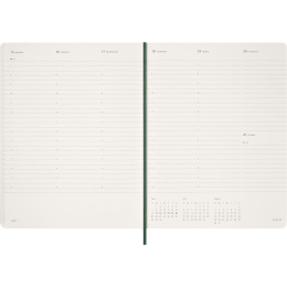 Kalender 12M Weekly Vertical 2026 Hardcover XXL Myrtle Green i gruppen  Papir & Blokk / Kalendere / 12 md kalendere hos Pen Store (136135)