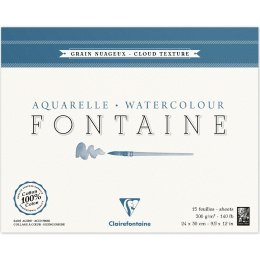 Fontaine Akvarellblokk Cloud Texture 24x30 cm 300g i gruppen  Papir & Blokk / Artistblokk / Akvarellpapir hos Pen Store (136136)