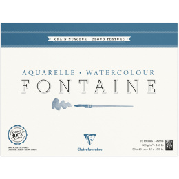 Fontaine Akvarellblokk Cloud Texture 30x40 cm 300g i gruppen  Papir & Blokk / Artistblokk / Akvarellpapir hos Pen Store (136137)