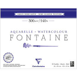 Fontaine Akvarellblokk Semi-Glazed 24x30 cm 300g i gruppen  Papir & Blokk / Artistblokk / Akvarellpapir hos Pen Store (136159)