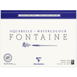 Fontaine Akvarellblokk Semi-Glazed 30x40 cm 300g i gruppen  Papir & Blokk / Artistblokk / Akvarellpapir hos Pen Store (136160)