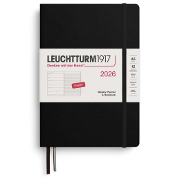 Kalender Weekly Planner & Notebook 2026 A5 Black i gruppen  Papir & Blokk / Kalendere / 12 md kalendere hos Pen Store (136217) Kalender Weekly Planner & Notebook 2026 A5 Black i gruppen  Papir & Blokk / Kalendere / 12 md kalendere hos Pen Store (136217)