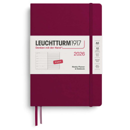 Kalender Weekly Planner & Notebook 2026 A5 Port Red i gruppen  Papir & Blokk / Kalendere / 12 md kalendere hos Pen Store (136220) Kalender Weekly Planner & Notebook 2026 A5 Port Red i gruppen  Papir & Blokk / Kalendere / 12 md kalendere hos Pen Store (136220)