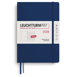 Kalender Weekly Planner & Notebook 2026 A5 Navy i gruppen  Papir & Blokk / Kalendere / 12 md kalendere hos Pen Store (136228) Kalender Weekly Planner & Notebook 2026 A5 Navy i gruppen  Papir & Blokk / Kalendere / 12 md kalendere hos Pen Store (136228)