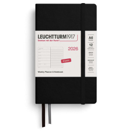 Kalender Weekly Planner & Notebook 2026 A6 Black i gruppen  Papir & Blokk / Kalendere / 12 md kalendere hos Pen Store (136230) Kalender Weekly Planner & Notebook 2026 A6 Black i gruppen  Papir & Blokk / Kalendere / 12 md kalendere hos Pen Store (136230)