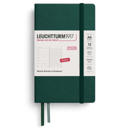 Kalender Weekly Planner & Notebook 2026 A6 Forest Green i gruppen  Papir & Blokk / Kalendere / 12 md kalendere hos Pen Store (136235)