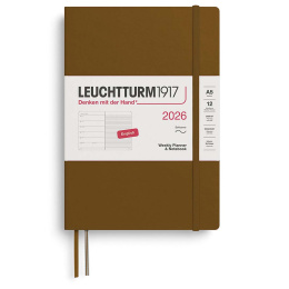 Kalender Weekly Planner & Notebook 2026 A5 Soft Cover Spice Brown i gruppen  Papir & Blokk / Kalendere / 12 md kalendere hos Pen Store (136250) Kalender Weekly Planner & Notebook 2026 A5 Soft Cover Spice Brown i gruppen  Papir & Blokk / Kalendere / 12 md kalendere hos Pen Store (136250)