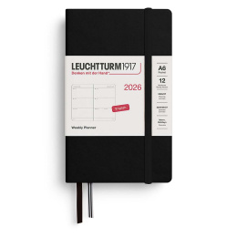 Kalender Weekly Planner 2026 A6 Black i gruppen  Papir & Blokk / Kalendere / 12 md kalendere hos Pen Store (136259)