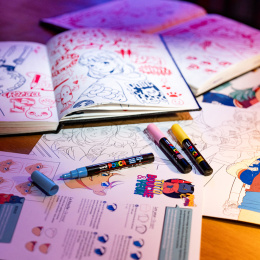 Posca Manga Hero 20-sett i gruppen Penner / Kunstnerpenner / Akrylmarkers hos Pen Store (136281)