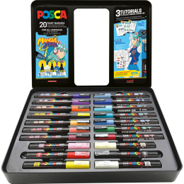 Posca Manga Hero 20-sett i gruppen Penner / Kunstnerpenner / Akrylmarkers hos Pen Store (136281)