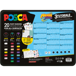Posca Manga Hero 20-sett i gruppen Penner / Kunstnerpenner / Akrylmarkers hos Pen Store (136281)