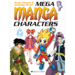 Mega Manga Characters i gruppen Hobby & Kreativitet / Bøker / Instruksjonsbøker hos Pen Store (136309)