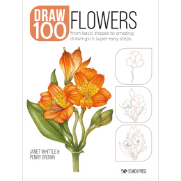 Draw 100: Flowers i gruppen Hobby & Kreativitet / Bøker / Inspirasjonsbøker hos Pen Store (136315)