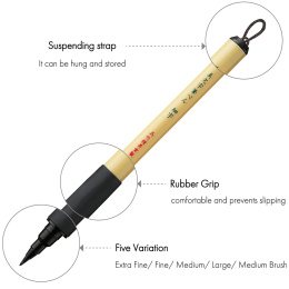 Bimoji Fude Brush Pen 5-sett i gruppen Penner / Kunstnerpenner / Penselpenner hos Pen Store (136420)
