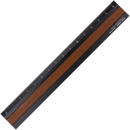 Lineal Aluminium/Lær 15 cm Black/Camel i gruppen Hobby & Kreativitet / Hobbytilbehør / Linjaler hos Pen Store (136443)