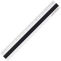 Lineal Aluminium/Lær 15 cm Silver/Black i gruppen Hobby & Kreativitet / Hobbytilbehør / Linjaler hos Pen Store (136444)