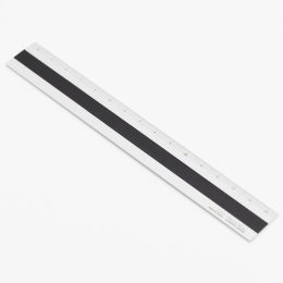 Lineal Aluminium/Lær 15 cm Silver/Black i gruppen Hobby & Kreativitet / Hobbytilbehør / Linjaler hos Pen Store (136444)