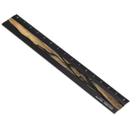Lineal Aluminium/Tre 15 cm Black/Pale Moon Ebony i gruppen Hobby & Kreativitet / Hobbytilbehør / Linjaler hos Pen Store (136447)