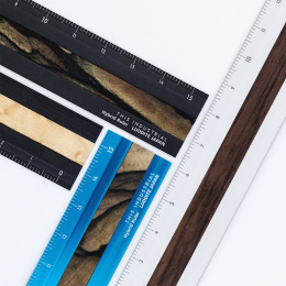 Lineal Aluminium/Tre 15 cm Black/Pale Moon Ebony i gruppen Hobby & Kreativitet / Hobbytilbehør / Linjaler hos Pen Store (136447)