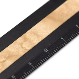 Lineal Aluminium/Tre 15 cm Black/Bird's Eye Maple i gruppen Hobby & Kreativitet / Hobbytilbehør / Linjaler hos Pen Store (136448)
