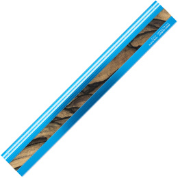 Lineal Aluminium/Tre 15 cm Turquoise/Pale Moon Ebony i gruppen Hobby & Kreativitet / Hobbytilbehør / Linjaler hos Pen Store (136449)