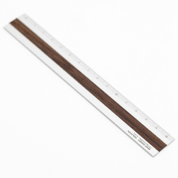 Lineal Aluminium/Tre 15 cm Silver/Indian Rose i gruppen Hobby & Kreativitet / Hobbytilbehør / Linjaler hos Pen Store (136450)