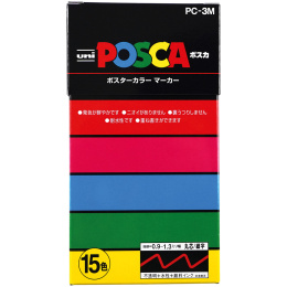 Posca PC-3M 15-sett i gruppen Penner / Kunstnerpenner / Akrylmarkers hos Pen Store (136461)